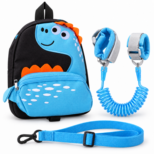 Mochila de dinosaurio con arnés de seguridad